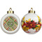 Golfer's Plaid Ceramic Christmas Ornament - Poinsettias (APPROVAL)