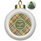 Golfer's Plaid Ceramic Ball Ornament - Christmas Tree (Personalized)