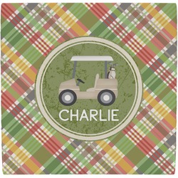 Golfer's Plaid Ceramic Tile Hot Pad (Personalized)