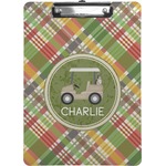 Golfer's Plaid Clipboard (Personalized)