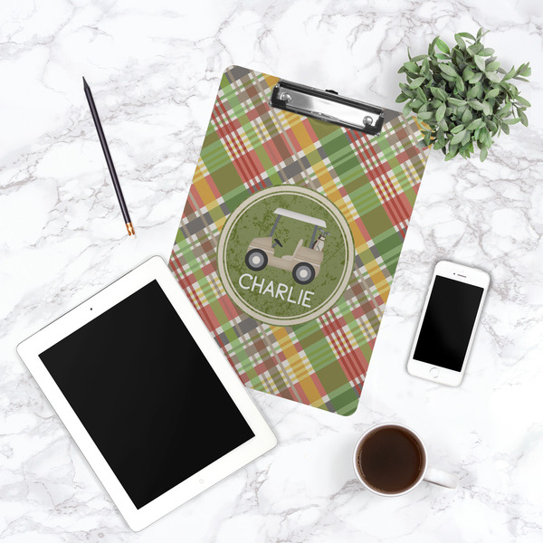 Golfer's Plaid Clipboard - Lifestyle Photo