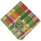 Golfer's Plaid Cloth Napkins - Personalized Dinner (Folded Four Corners)