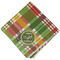 Golfer's Plaid Cloth Dinner Napkin - Single w/ Name or Text