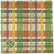 Golfer's Plaid Cloth Napkins - Personalized Dinner (Full Open)