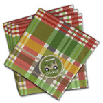 Golfer's Plaid Cloth Napkins (Set of 4) (Personalized)
