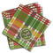 Golfer's Plaid Cloth Napkins - Personalized Dinner (PARENT MAIN Set of 4)