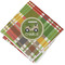 Golfer's Plaid Cloth Napkins - Personalized Lunch (Folded Four Corners)