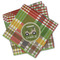 Golfer's Plaid Cloth Napkins - Personalized Lunch (PARENT MAIN Set of 4)