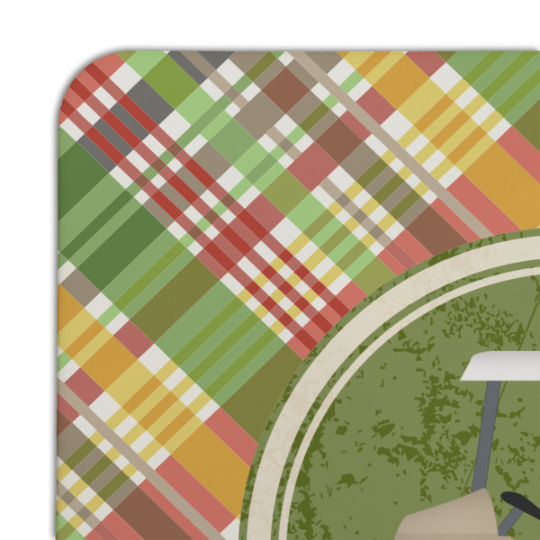 Golfer's Plaid Coaster Set - DETAIL