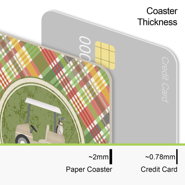 Golfer's Plaid Coaster Thickness