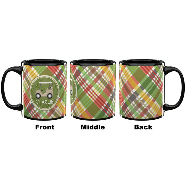 Golfer's Plaid Coffee Mug - 11 oz - Black APPROVAL