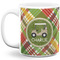 Golfer's Plaid Coffee Mug - 11 oz - Full- White