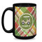 Golfer's Plaid Coffee Mug - 15 oz - Black