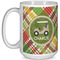 Golfer's Plaid Coffee Mug - 15 oz - White Full