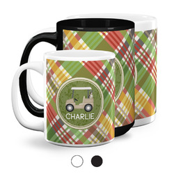 Golfer's Plaid Coffee Mug (Personalized)