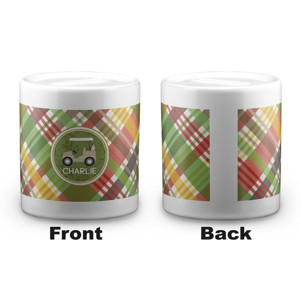 Golfer's Plaid Coin Bank - Apvl