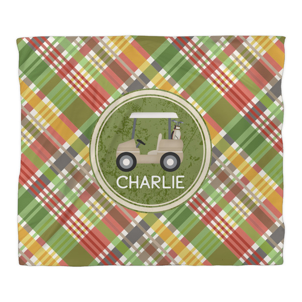 Golfer's Plaid Comforter - King - Front