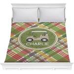 Golfer's Plaid Comforter - Full / Queen (Personalized)