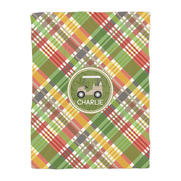 Golfer's Plaid Comforter - Twin - Front