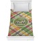 Golfer's Plaid Comforter - Twin (Personalized)