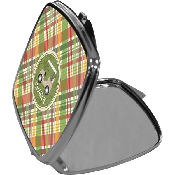 Golfer's Plaid Compact Mirror (Side View)
