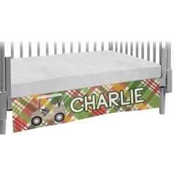 Golfer's Plaid Crib Skirt (Personalized)