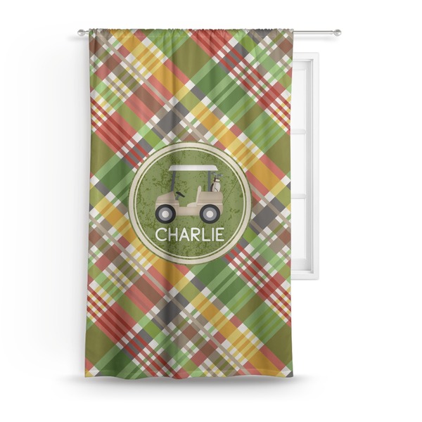 Custom Golfer's Plaid Curtain (Personalized)
