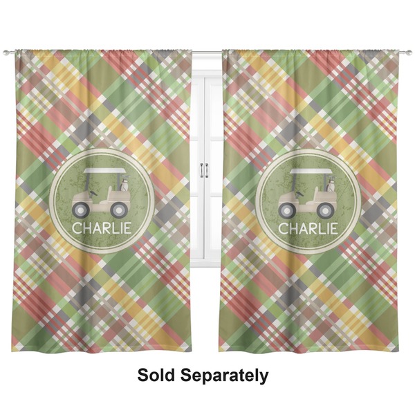 Golfer's Plaid Curtains