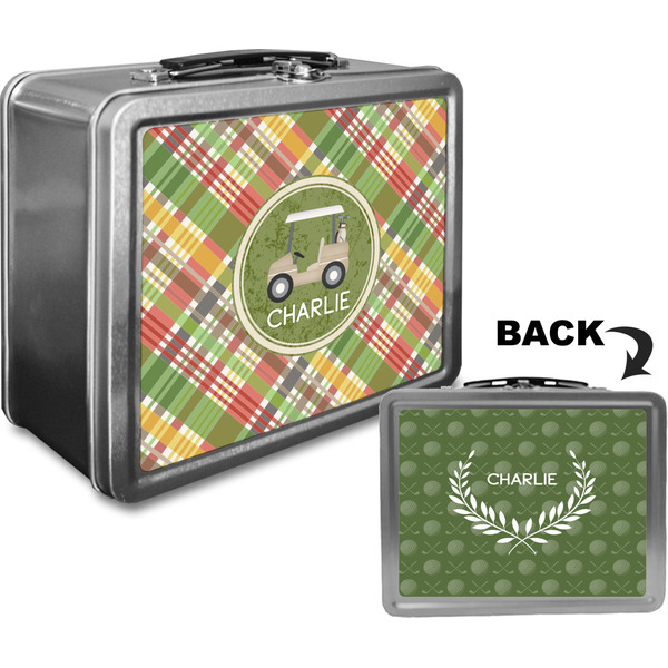 Golfer's Plaid Custom Lunch Box / Tin Approval