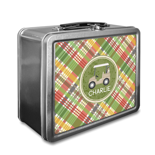 Custom Golfer's Plaid Lunch Box (Personalized)