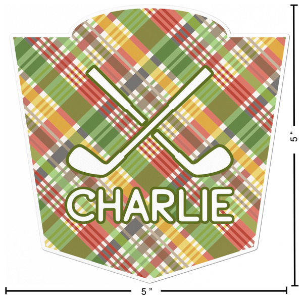 Golfer's Plaid Custom Shape Iron On Patches - L - APPROVAL