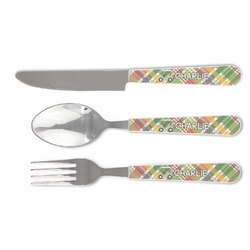 Golfer's Plaid Cutlery Set (Personalized)