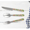 Golfer's Plaid Cutlery Set - w/ PLATE