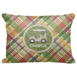 Golfer's Plaid Decorative Baby Pillowcase - 16"x12" (Personalized)