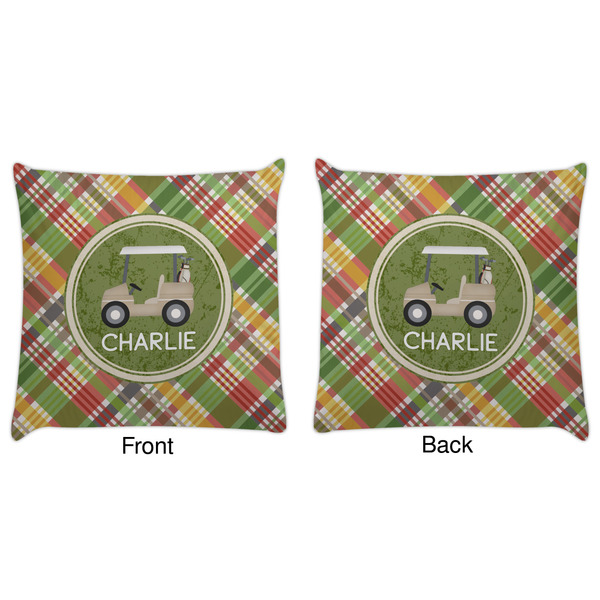 Golfer's Plaid Decorative Pillow Case - Approval