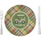 Golfer's Plaid 10" Glass Lunch / Dinner Plates - Single or Set (Personalized)