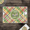 Golfer's Plaid Disposable Paper Placemat - In Context