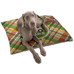 Golfer's Plaid Dog Bed - Large w/ Name or Text