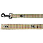Golfer's Plaid Deluxe Dog Leash (Personalized)