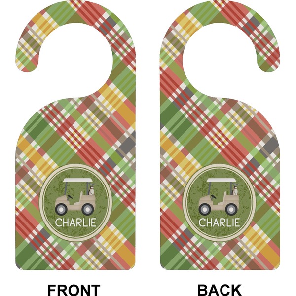 Golfer's Plaid Door Hanger (Approval)