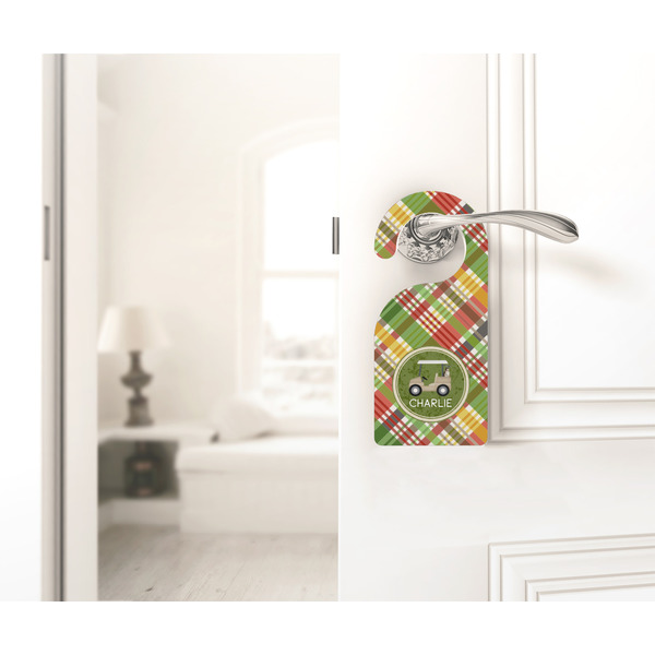 Golfer's Plaid Door Hanger - LIFESTYLE
