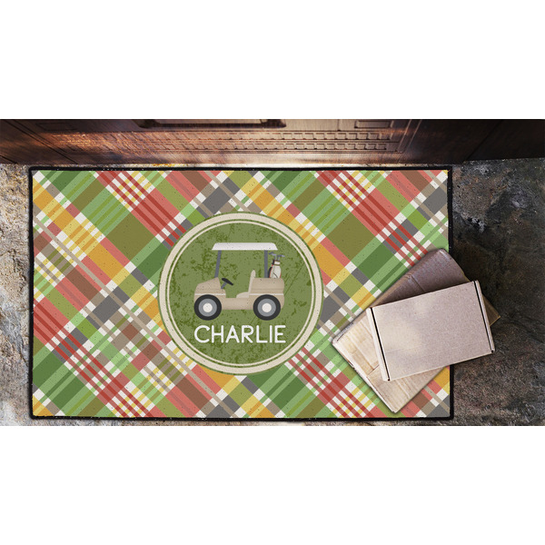 Golfer's Plaid Door Mat - LIFESTYLE (Lrg)