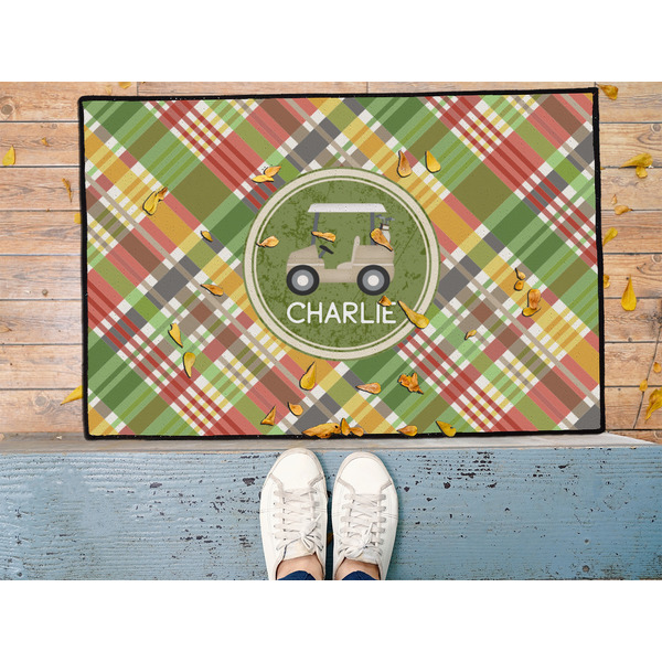 Golfer's Plaid Door Mat - LIFESTYLE (Med)