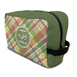 Golfer's Plaid Toiletry Bag / Dopp Kit (Personalized)