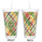 Golfer's Plaid Double Wall Tumbler with Straw - Approval