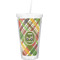Golfer's Plaid Double Wall Tumbler with Straw (Personalized)