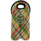 Golfer's Plaid Wine Tote Bag (2 Bottles) (Personalized)