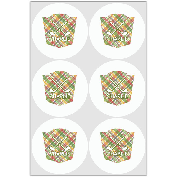 Golfer's Plaid Drink Topper - Large - Set of 6