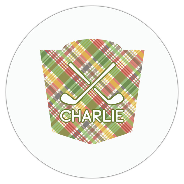 Golfer's Plaid Drink Topper - Large - Single