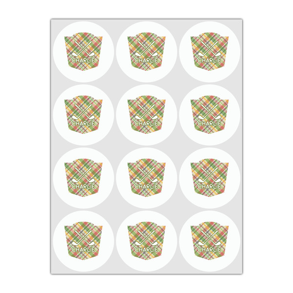 Golfer's Plaid Drink Topper - Small - Set of 12